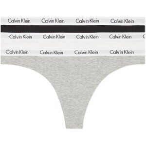 Women's Cotton Stretch Thong Panties 3 Pack Breathable Minimal Fit